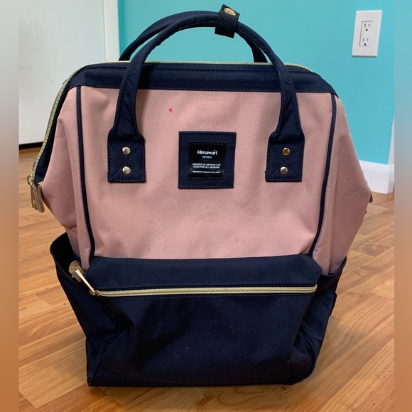 Himawari Pink and Blue Backpack - Picture 1 of 8